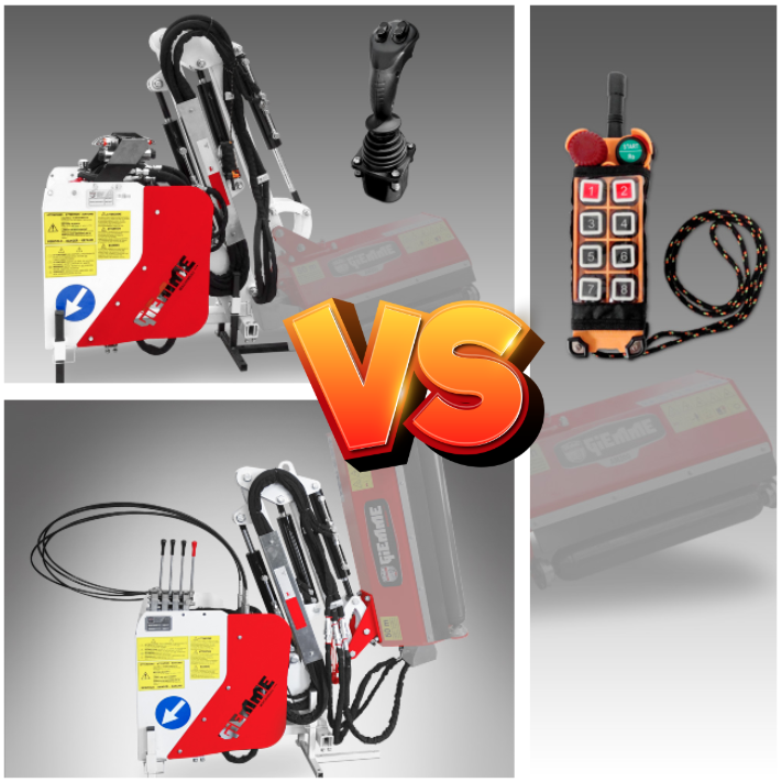 Epareuse à leviers, télécommande ou joystick? Laquelle choisir?